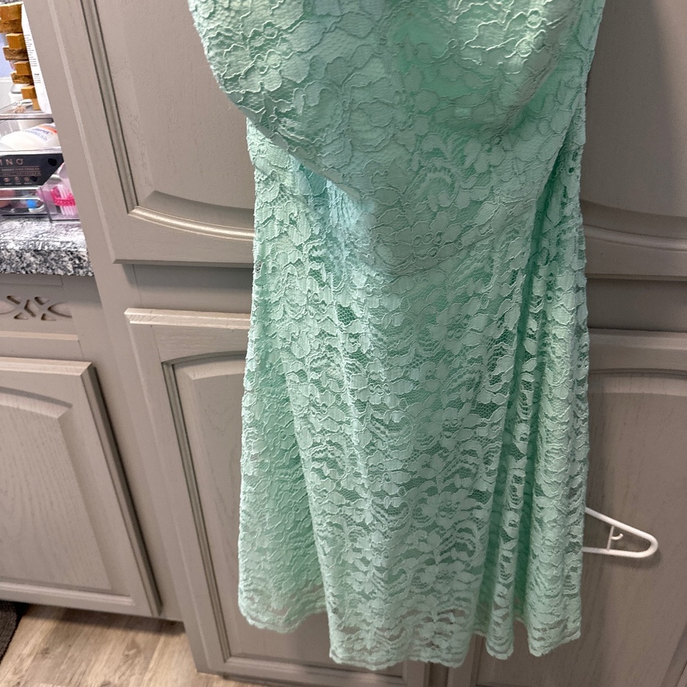 Mint green Davis Bridal dress